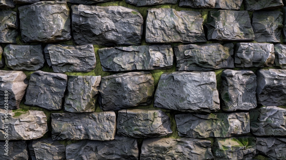 Naklejka premium Highly detailed stone wall background