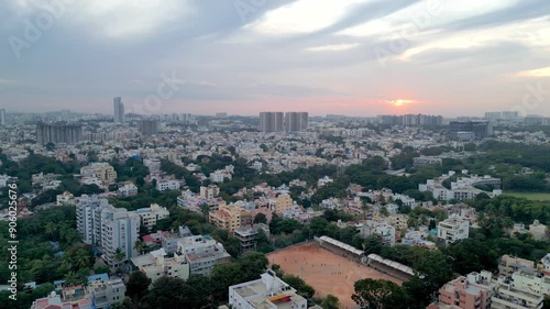 Wallpaper Mural Aerial view of Bengaluru urban area, is one of the fastest-growing cities in the world, According to a report by the Oxford Economics. Torontodigital.ca