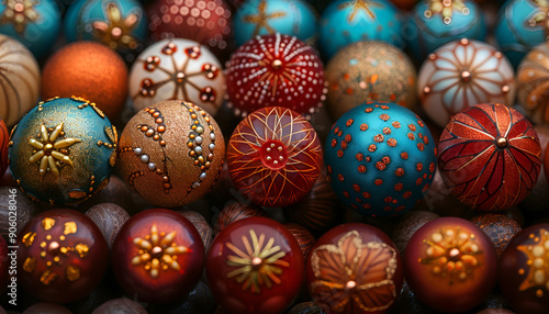 craft christmas balls background