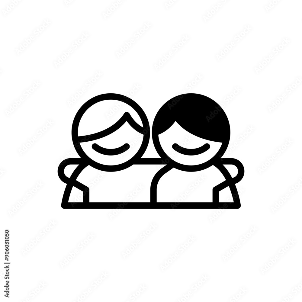 Fototapeta premium Friendship icon vector illustration graphic design