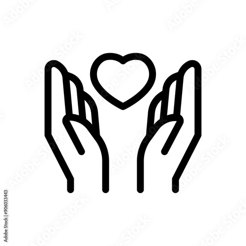 Lover icon in thin line style vector illustration graphic design
