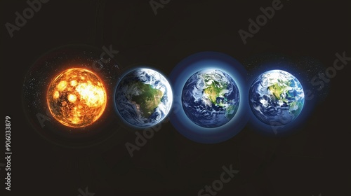 The Earth's seasons are caused by its axial tilt and orbit around the sun photo