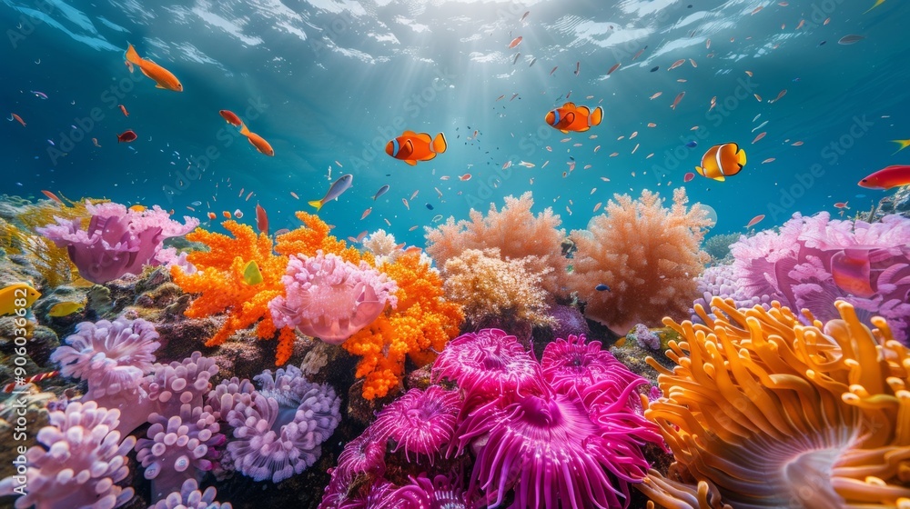 Obraz premium Coral Reefs Rich in Biodiversity 