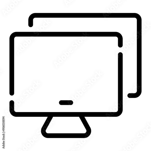 screen mirroring line icon