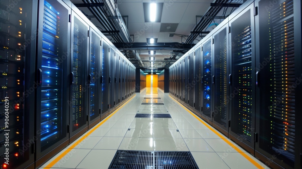 Fototapeta premium Data Center with Modern Servers