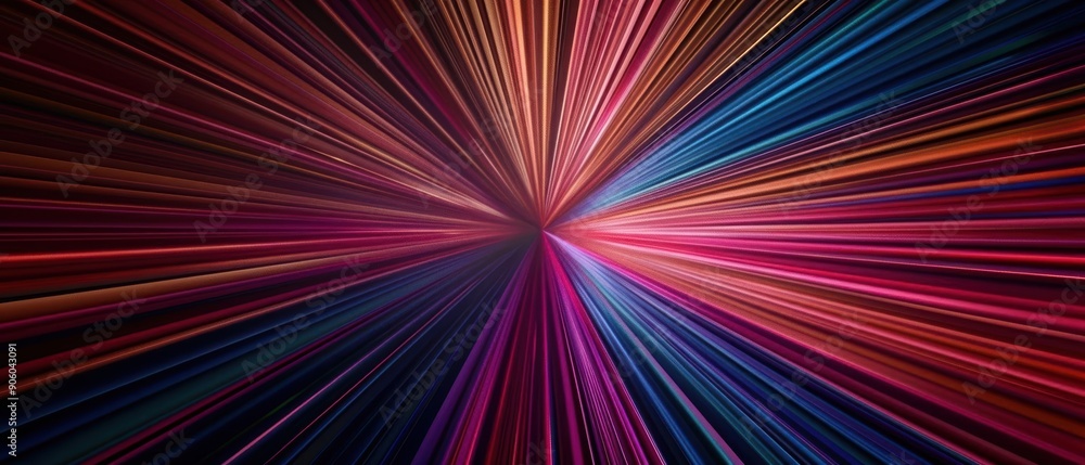 Abstract background with colorful rays radiating outwards from the center. Abstract background with colorful rays radiating outwards from the center.