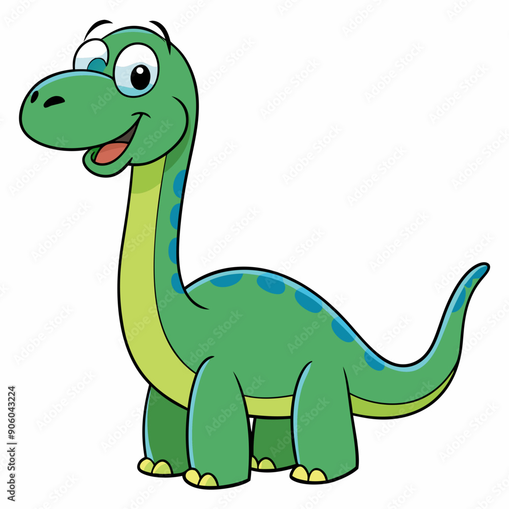 brachiosaurus feliz vector art illustration brachiosaurus feliz vector art illustration