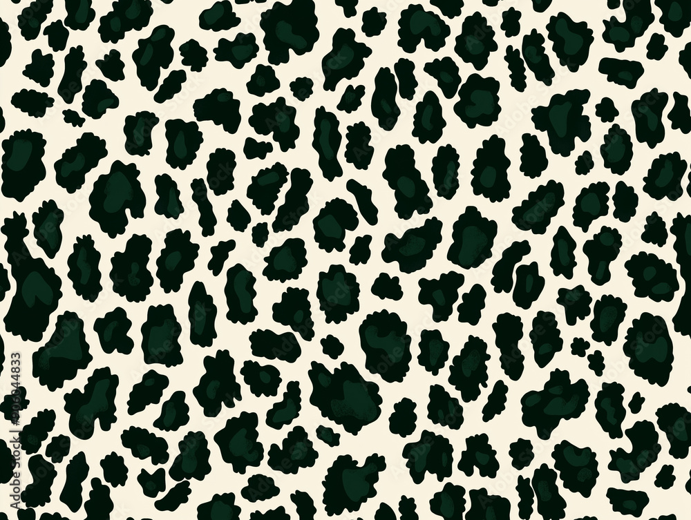 Seamless Leopard Print Pattern Green and Cream Seamless Leopard Print Pattern Green and Cream
