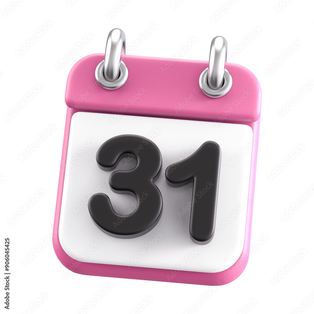Calendar Day 31 . 3D illustration Calendar Day 31 . 3D illustration