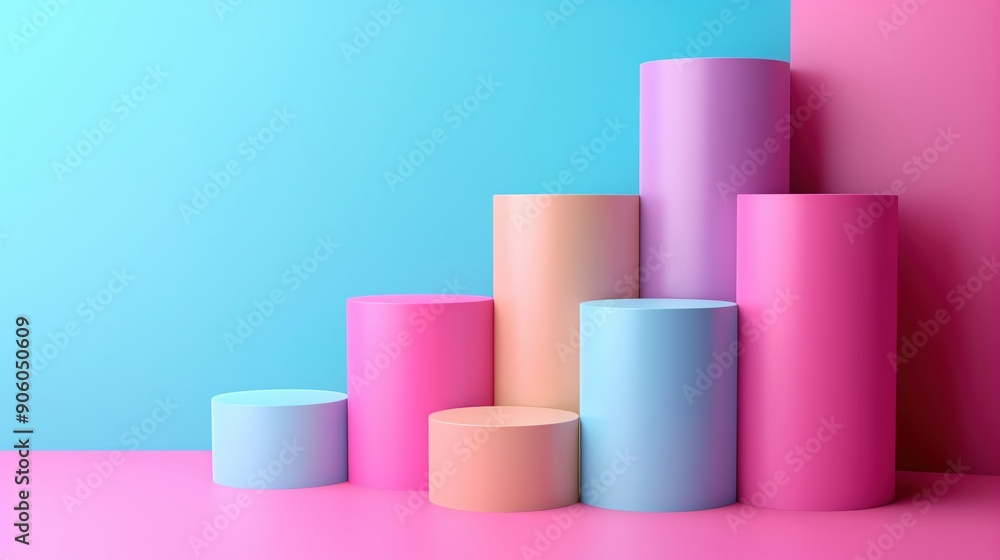 Creative business presentation with 3D graphics, rightaligned, pastel background, high resolution, more clarity with clear light and sharp focus , high detailed , Creative business presentation with 3D graphics, rightaligned, pastel background, high resolution, more clarity with clear light and sharp focus , high detailed ,