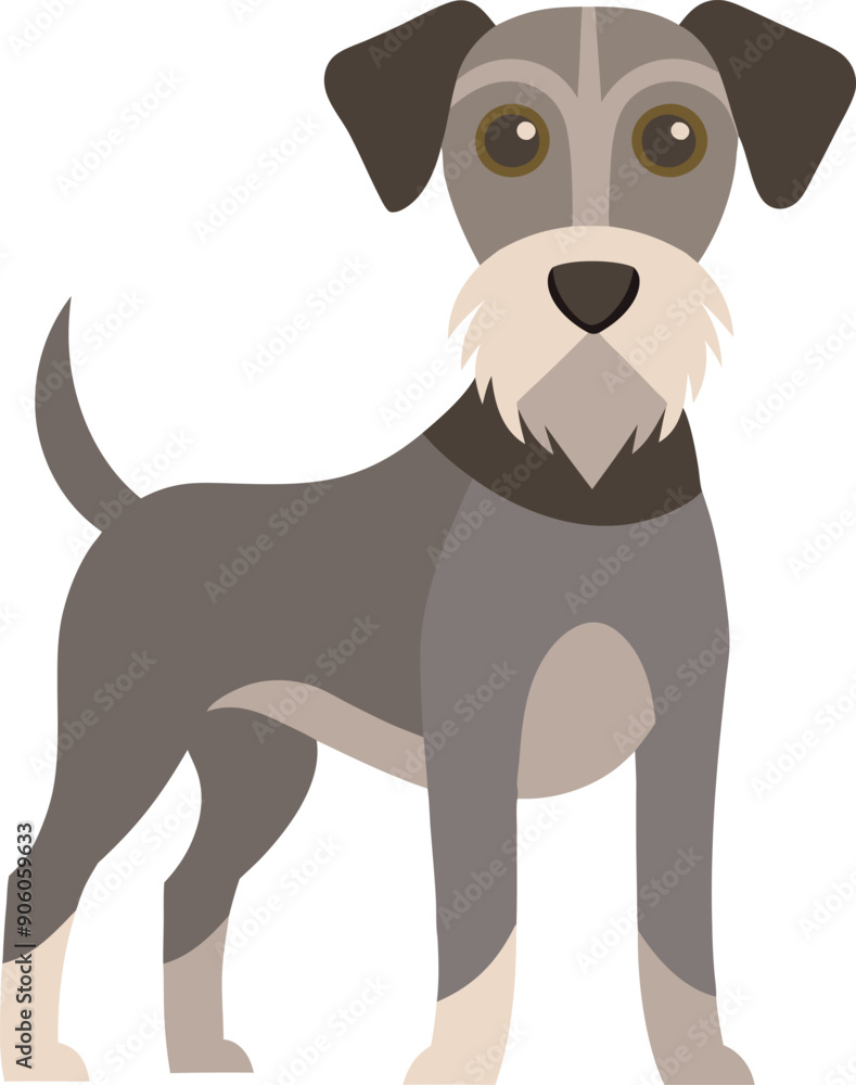 Fototapeta premium illustration flat design dog vector pet