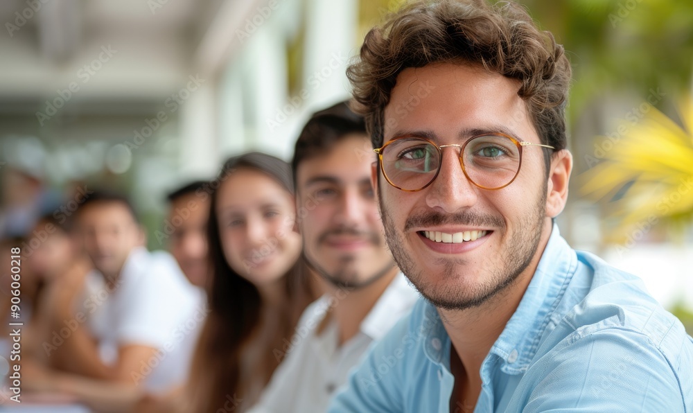 Innovative Learning: Male University Student in a Modern Classroom Setting Innovative Learning: Male University Student in a Modern Classroom Setting