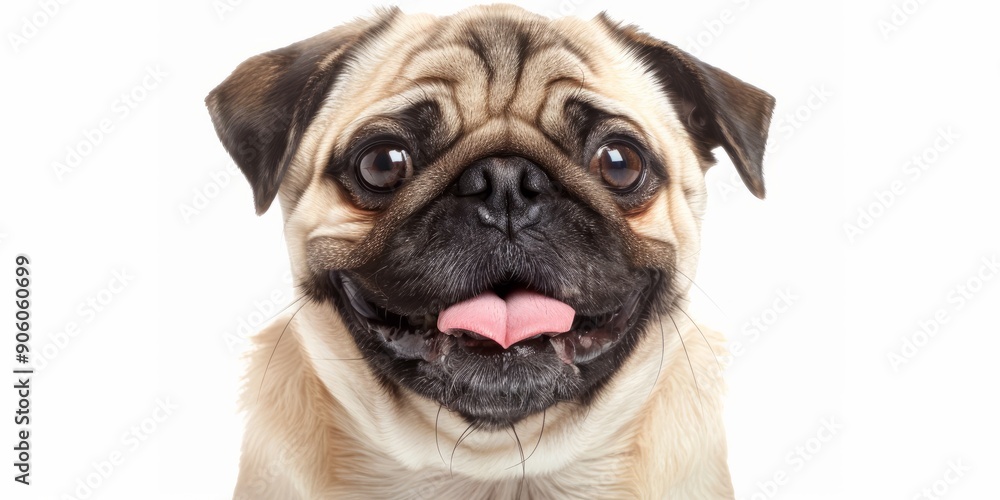 Dog pug, isolated on white background Dog pug, isolated on white background