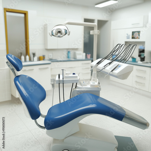 Latest and hi-tech dental clinic with bright light and futuristic oral health clinic