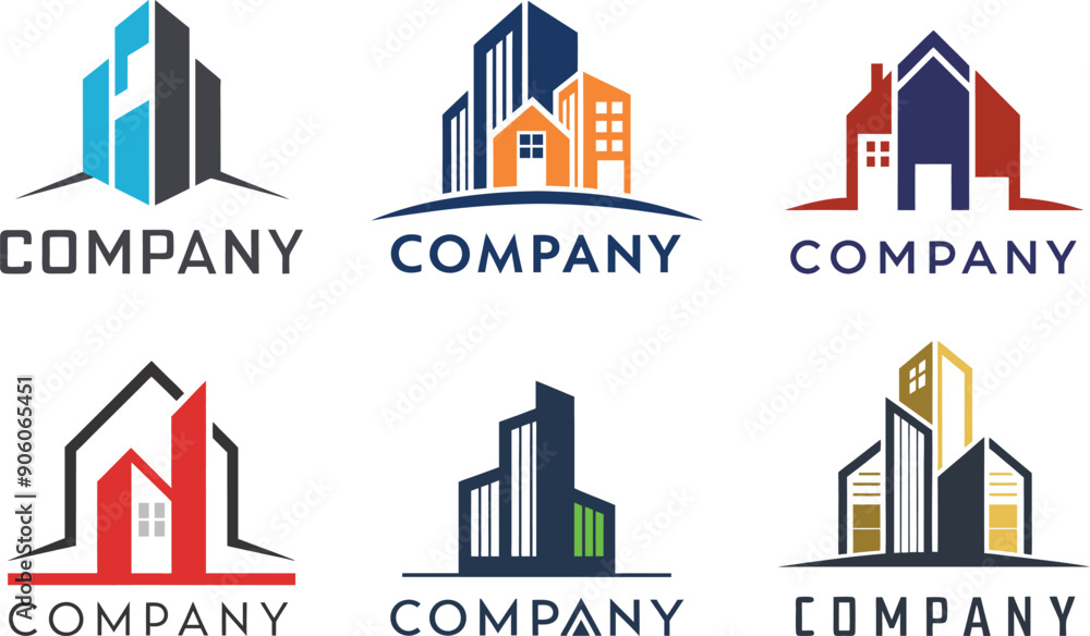 Real estate logo bundle design vector set Real estate logo bundle design vector set