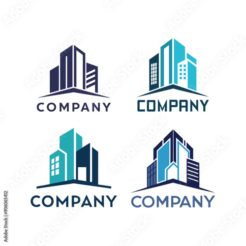 Real estate logo bundle design vector set