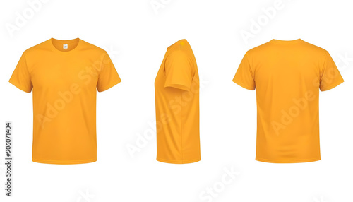 Orange tshirt collection mockup front back side 10