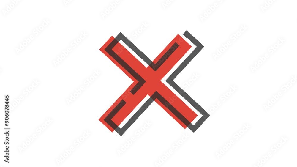 Wrong Check Marks Animation in Transparent Background. Suitable for Authentication Video Content Wrong Check Marks Animation in Transparent Background. Suitable for Authentication Video Content