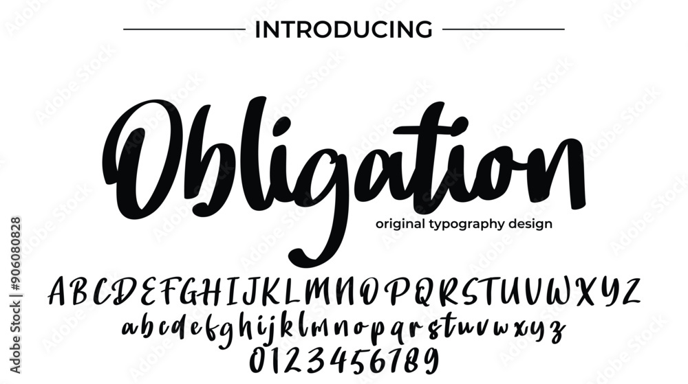 Obligation Font Stylish brush painted an uppercase vector letters, alphabet, typeface Obligation Font Stylish brush painted an uppercase vector letters, alphabet, typeface