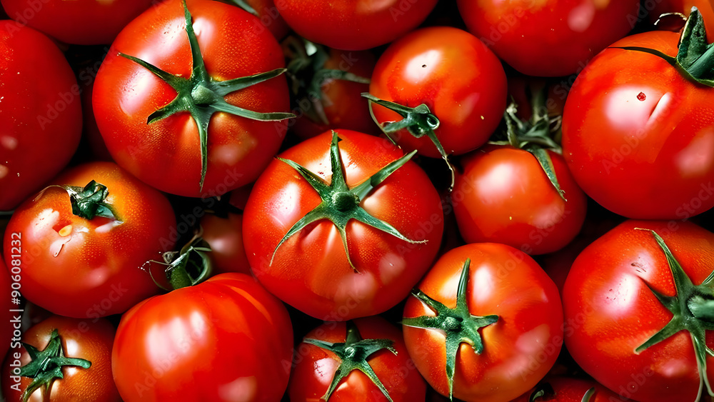 many tomatoes in pile top view many tomatoes in pile top view