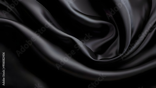 black soft silk cloth background
