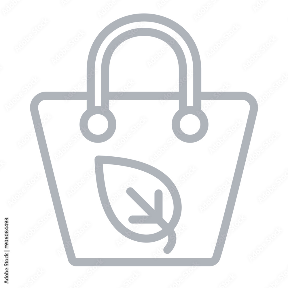 Biodegradable packaging Vector Line Grey Icon Design Biodegradable packaging Vector Line Grey Icon Design