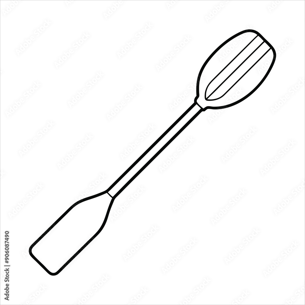 Paddle line art vector Paddle line art vector