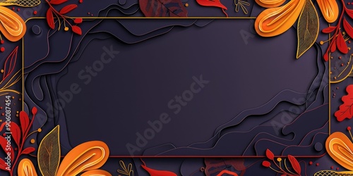 Autumn Leaves Paper Cut Background