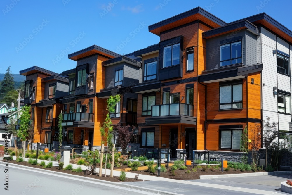 New Apartment Building in British Columbia, Canada. Modern Condo Property in Vancouver New Apartment Building in British Columbia, Canada. Modern Condo Property in Vancouver