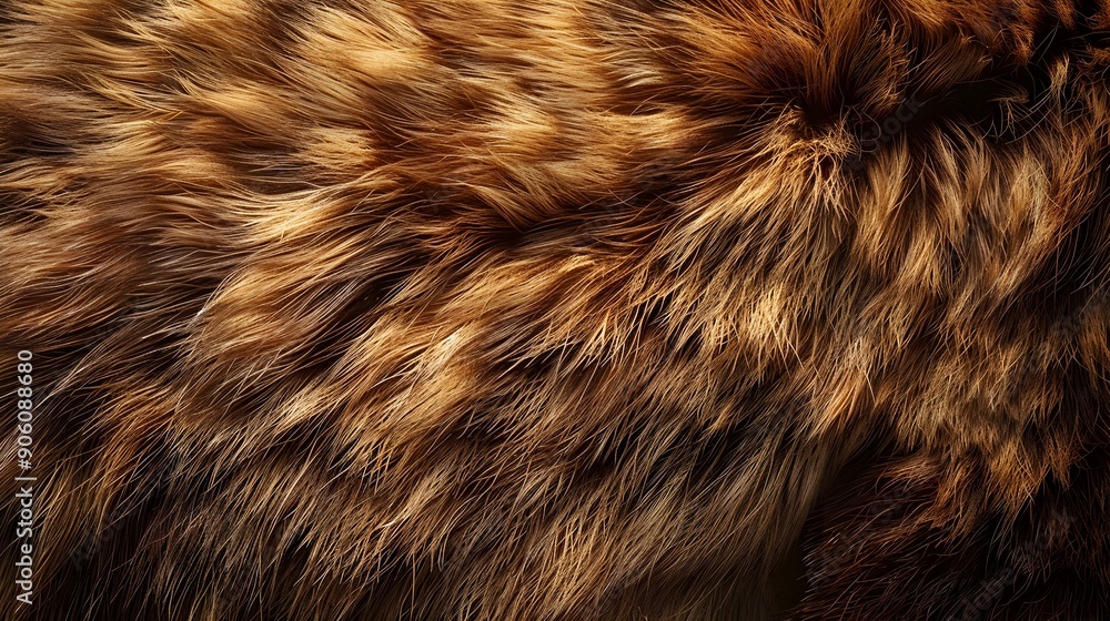 A close up of a furry animal's coat with a brown and tan color A close up of a furry animal's coat with a brown and tan color