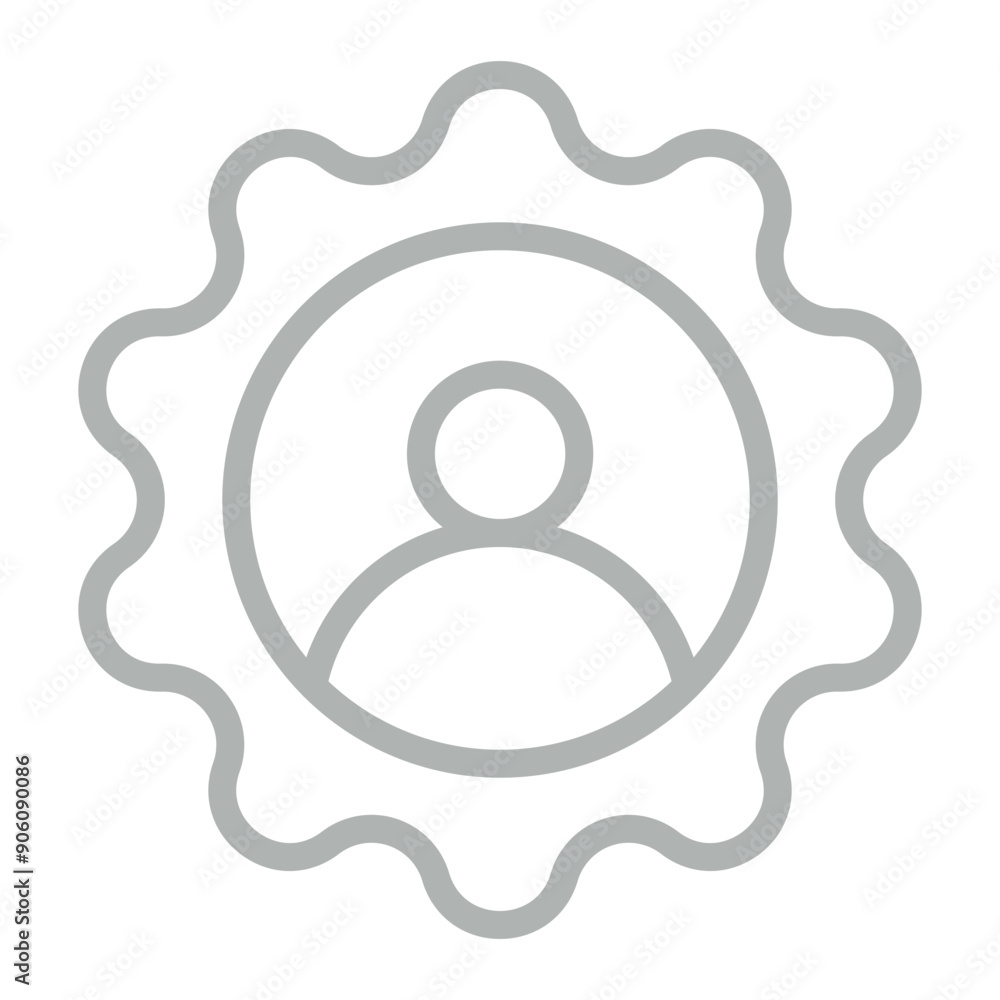 Customer Vector Line Grey Icon Design Customer Vector Line Grey Icon Design