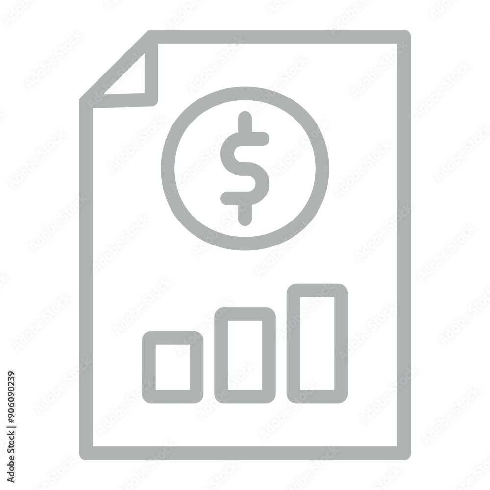 Finance Vector Line Grey Icon Design Finance Vector Line Grey Icon Design