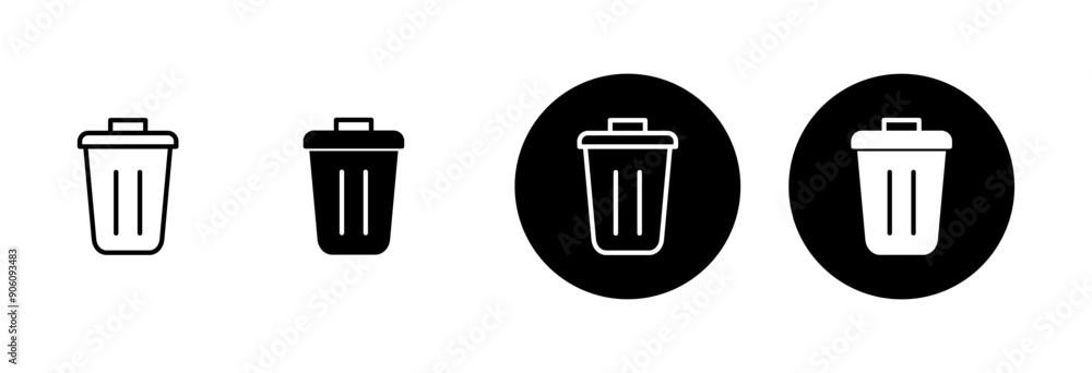 Trash icon vector isolated on white background. trash can icon. Delete icon vector Trash icon vector isolated on white background. trash can icon. Delete icon vector