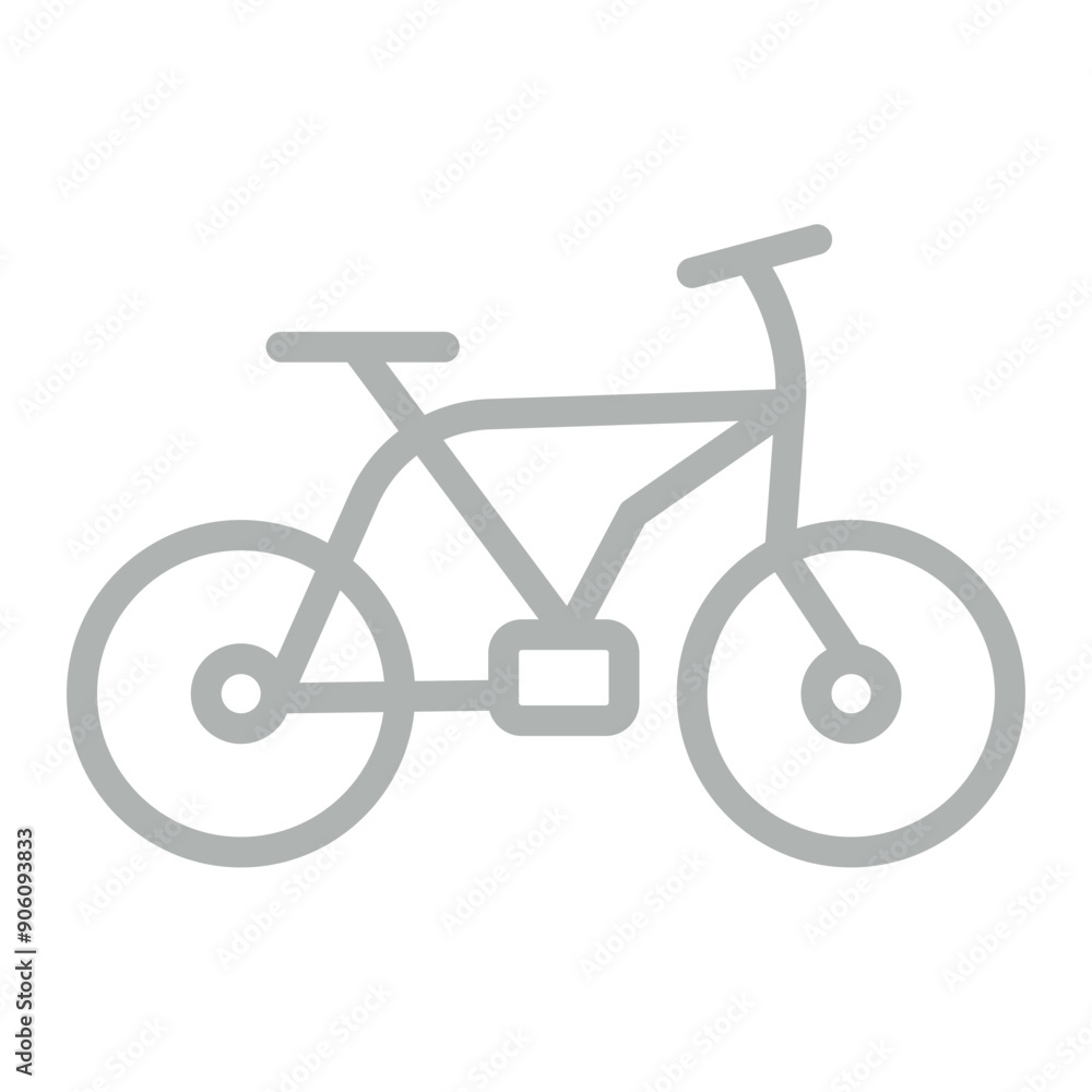 Bicycle Vector Line Grey Icon Design Bicycle Vector Line Grey Icon Design
