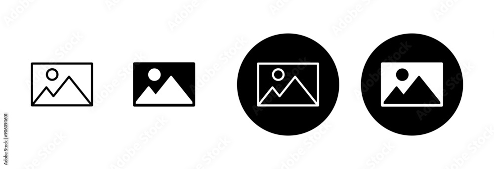 Picture icon vector isolated on white background. Picture vector icon. photo gallery icon vector Picture icon vector isolated on white background. Picture vector icon. photo gallery icon vector