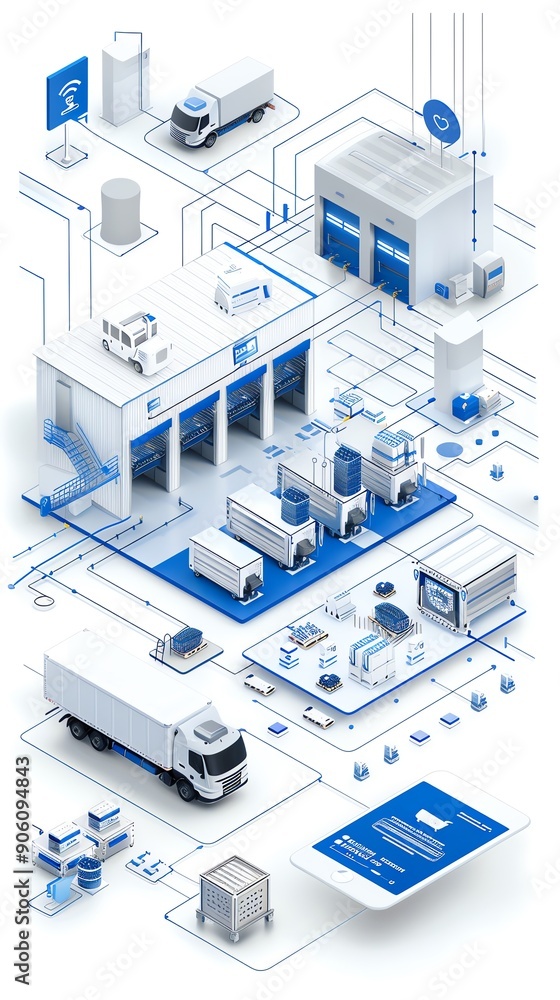Warehouse and delivery system with smart technology. Warehouse and delivery system with smart technology.