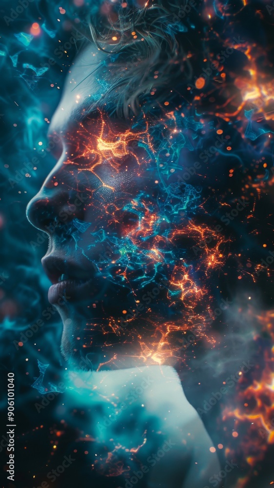 Surreal Exploration of the Connection Between Mind and Creativity, Featuring Abstract Brain and Neuroscience Elements in a Conceptual Artwork. Surreal Exploration of the Connection Between Mind and Creativity, Featuring Abstract Brain and Neuroscience Elements in a Conceptual Artwork.