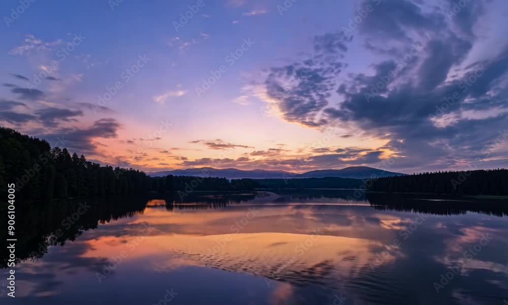 ight stretched clouds over evening sky lake sunset skies time lapse ight stretched clouds over evening sky lake sunset skies time lapse