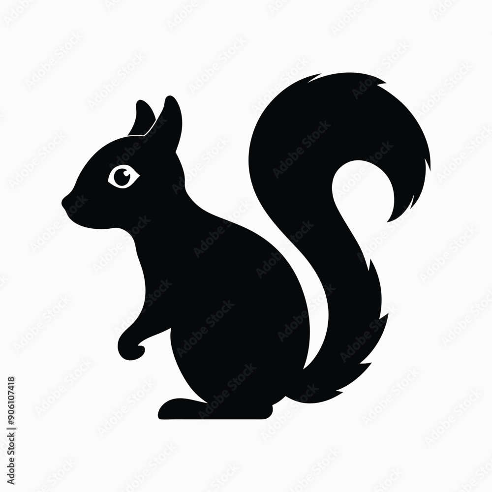 Squirrel silhouette vector illustration Squirrel silhouette vector illustration