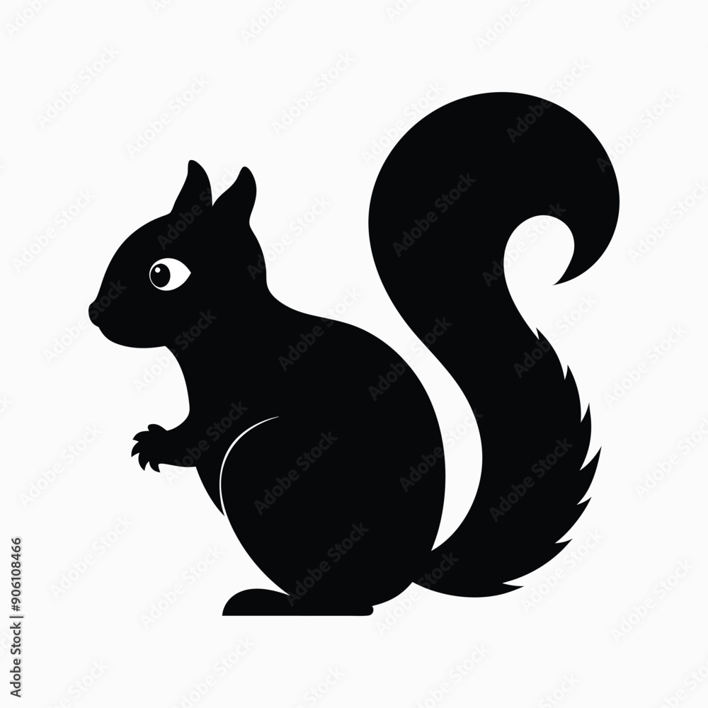 Squirrel silhouette vector illustration Squirrel silhouette vector illustration