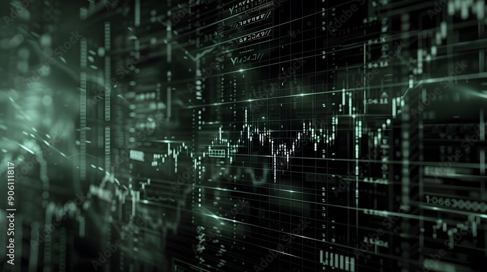 abstract financial data visualization stock market graph background,generative ai abstract financial data visualization stock market graph background,generative ai