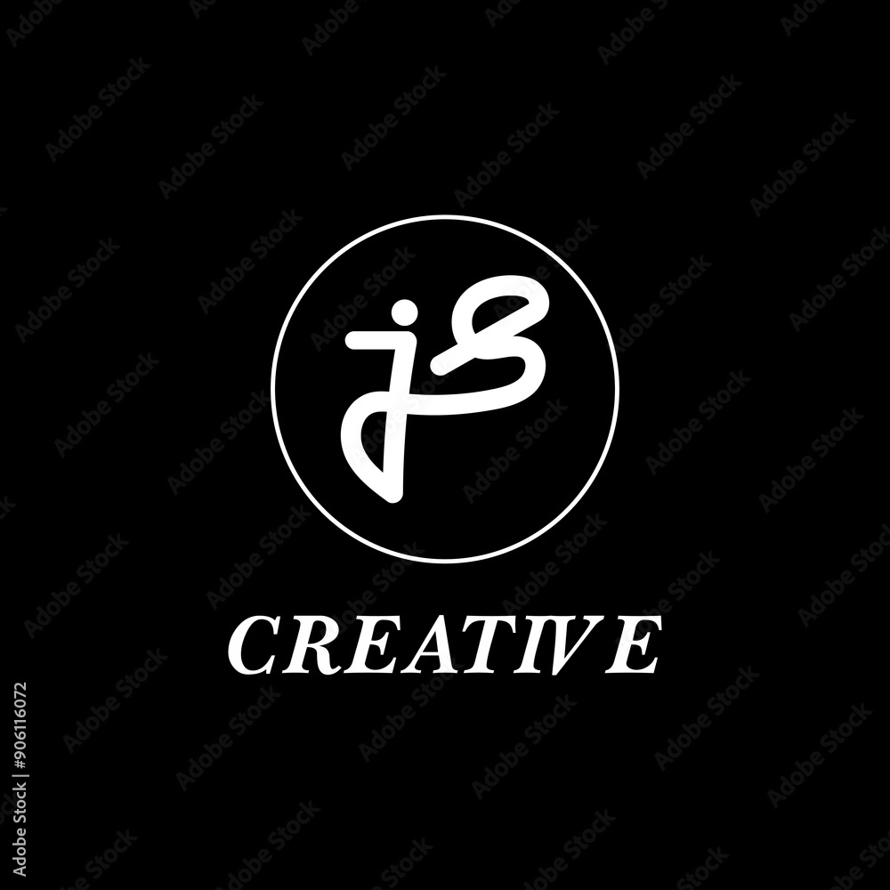 js letter fused line logo js letter fused line logo