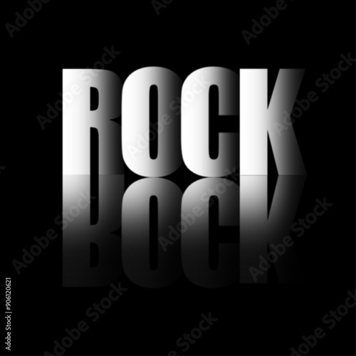 黒い背景に白い文字、アルファベットの文字、英語でロック、英文字でロック、光と影の文字、ROCK