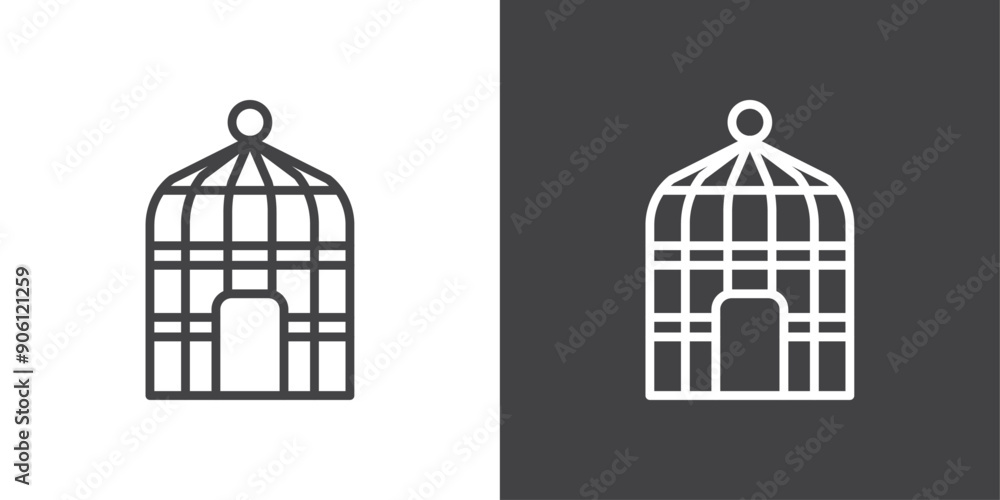 Bird cage icon vector logo set collection for web app ui Bird cage icon vector logo set collection for web app ui