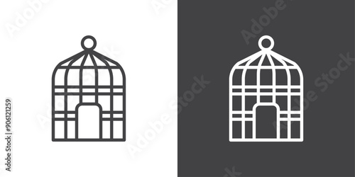 Bird cage icon vector logo set collection for web app ui