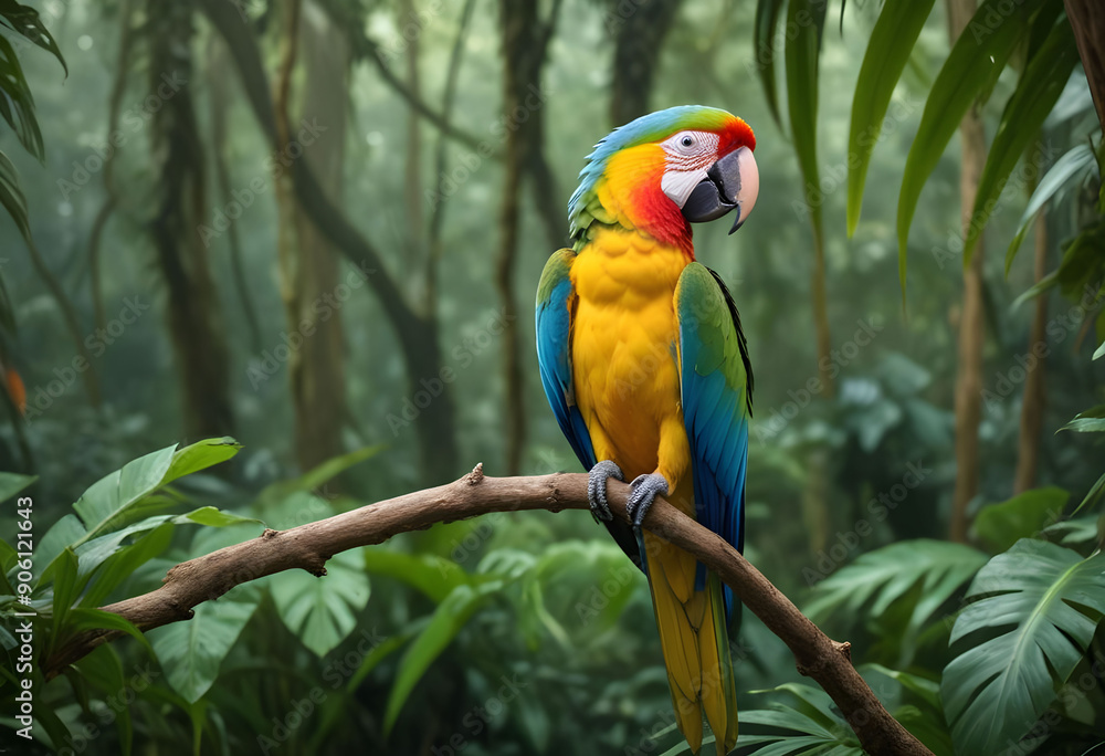 Obraz premium green winged macaw