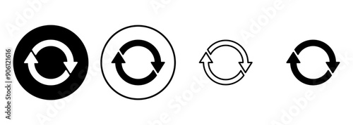 Refresh icon set. Reload icon vector. Update icon.