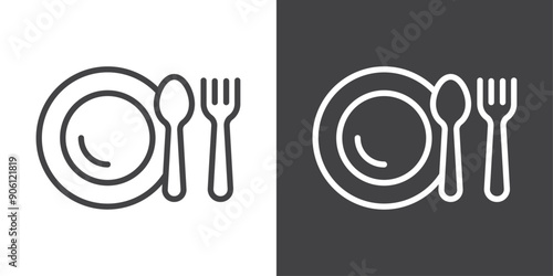 Canteen icon vector logo set collection for web app ui