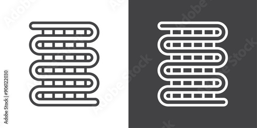 Condenser coil icon vector logo set collection for web app ui