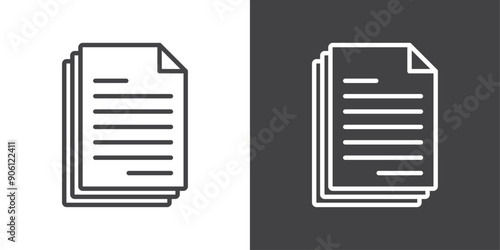 Document papers icon vector logo set collection for web app ui